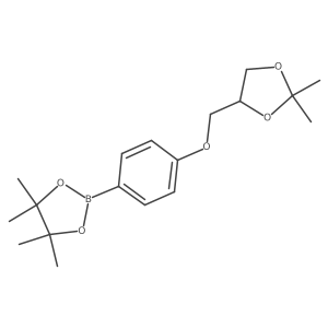 2-[4-(2,2-Dimethyl-[1,3]dioxolan-4-ylmethoxy)-phenyl]-4,4,5,5-tetramethyl-[1,3,2]dioxaborolane Structure