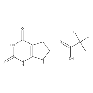 1,5,6,7-Tetrahydro-2H-pyrrolo[2,3-d]pyrimidine-2,4(3H)-dione 2,2,2-trifluoroacetate Structure