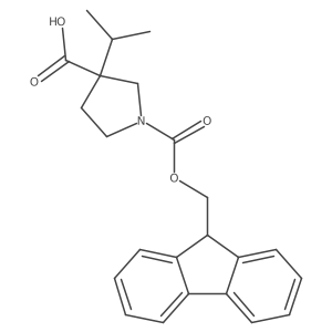 1-{[(9H-fluoren-9-yl)methoxy]carbonyl}-3-(propan-2-yl)pyrrolidine-3-carboxylic acid Structure