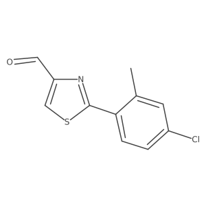 2-(4-Chloro-2-methylphenyl)thiazole-4-carbaldehyde结构式