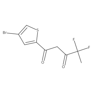 1-(4-Bromothiophen-2-yl)-4,4-difluoropentane-1,3-dione结构式