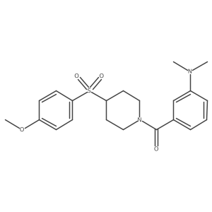 (3-(Dimethylamino)phenyl)(4-((4-methoxyphenyl)sulfonyl)piperidin-1-yl)methanone Structure