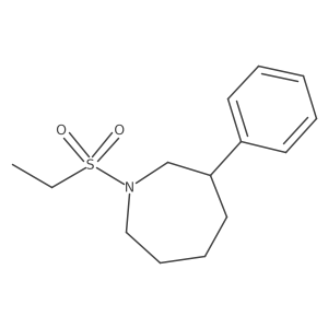 1-(Ethylsulfonyl)-3-phenylazepane结构式