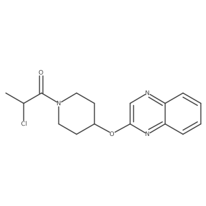 2-Chloro-1-(4-(quinoxalin-2-yloxy)piperidin-1-yl)propan-1-one结构式