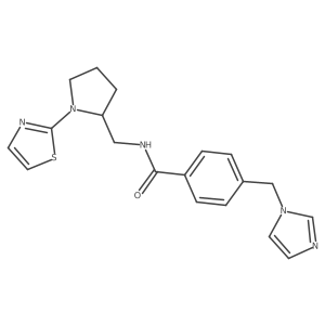 4-((1H-imidazol-1-yl)methyl)-N-((1-(thiazol-2-yl)pyrrolidin-2-yl)methyl)benzamide Structure
