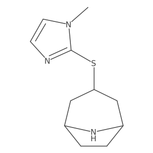 3-(1-methylimidazol-2-yl)sulfanyl-8-azabicyclo[3.2.1]octane结构式