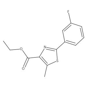2-(3-Fluorophenyl)-5-methylthiazole-4-carboxylic acid ethyl ester Structure