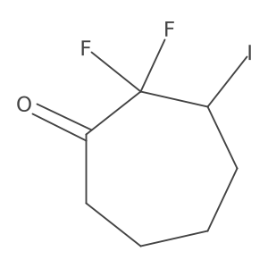 2,2-Difluoro-3-iodocycloheptan-1-one Structure