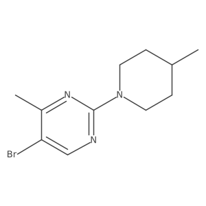 5-Bromo-4-methyl-2-(4-methylpiperidin-1-yl)pyrimidine Structure