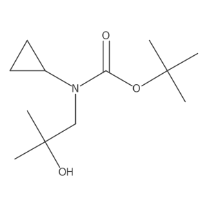 tert-butyl N-cyclopropyl-N-(2-hydroxy-2-methylpropyl)carbamate结构式