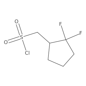 (2,2-Difluorocyclopentyl)methanesulfonyl chloride结构式