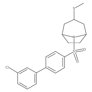 (1R,5S)-8-((3'-chloro-[1,1'-biphenyl]-4-yl)sulfonyl)-3-(methylthio)-8-azabicyclo[3.2.1]octane Structure