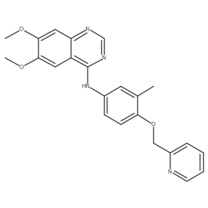 6,7-Dimethoxy-4-[3-methyl-4-(pyridin-2-ylmethoxy)anilino]quinazoline Structure