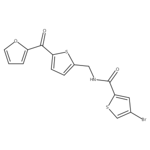 4-bromo-N-((5-(furan-2-carbonyl)thiophen-2-yl)methyl)thiophene-2-carboxamide Structure