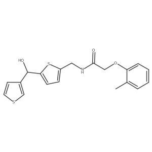 N-((5-(hydroxy(thiophen-3-yl)methyl)thiophen-2-yl)methyl)-2-(o-tolyloxy)acetamide Structure