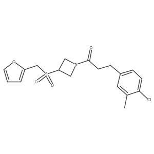 3-(4-Chloro-3-methylphenyl)-1-(3-((furan-2-ylmethyl)sulfonyl)azetidin-1-yl)propan-1-one结构式