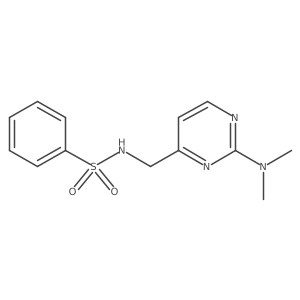 N-((2-(dimethylamino)pyrimidin-4-yl)methyl)benzenesulfonamide Structure