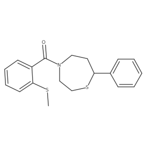 (2-(Methylthio)phenyl)(7-phenyl-1,4-thiazepan-4-yl)methanone结构式