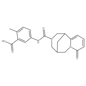 2-methyl-5-{[(8-oxo-1,5,6,8-tetrahydro-2H-1,5-methanopyrido[1,2-a][1,5]diazocin-3(4H)-yl)carbonyl]amino}benzoic acid Structure