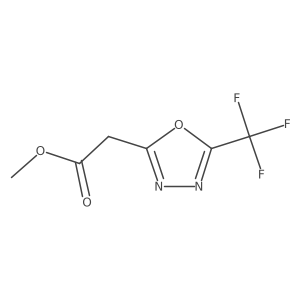 Methyl 2-[5-(trifluoromethyl)-1,3,4-oxadiazol-2-yl]acetate结构式