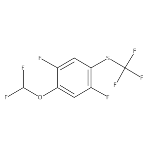 1,4-Difluoro-2-difluoromethoxy-5-(trifluoromethylthio)benzene结构式