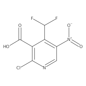 2-Chloro-4-(difluoromethyl)-5-nitronicotinic acid结构式
