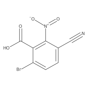 6-Bromo-3-cyano-2-nitrobenzoic acid Structure