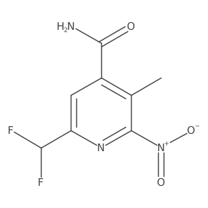 4-Pyridinecarboxamide, 6-(difluoromethyl)-3-methyl-2-nitro-结构式
