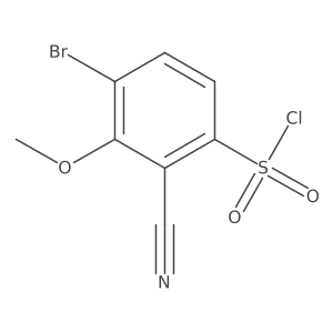 4-Bromo-2-cyano-3-methoxybenzenesulfonyl chloride结构式