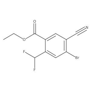 Ethyl 4-bromo-5-cyano-2-(difluoromethyl)benzoate结构式