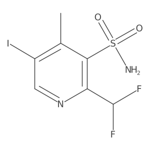 2-(Difluoromethyl)-5-iodo-4-methylpyridine-3-sulfonamide结构式