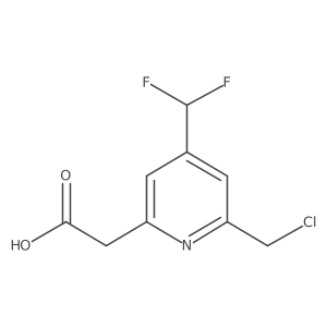 2-(Chloromethyl)-4-(difluoromethyl)pyridine-6-acetic acid结构式