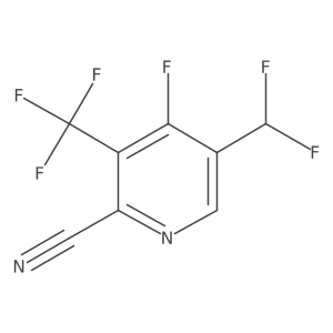 5-(Difluoromethyl)-4-fluoro-3-(trifluoromethyl)picolinonitrile结构式