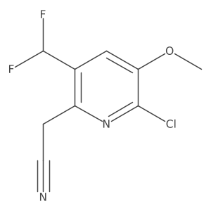 2-(6-Chloro-3-(difluoromethyl)-5-methoxypyridin-2-yl)acetonitrile结构式