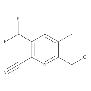 2-(Chloromethyl)-6-cyano-5-(difluoromethyl)-3-methylpyridine结构式