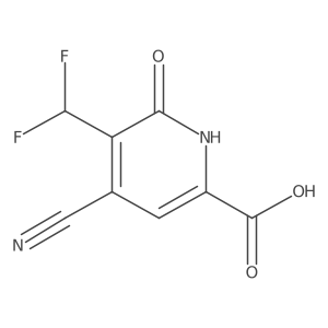 4-Cyano-3-(difluoromethyl)-2-hydroxypyridine-6-carboxylic acid结构式