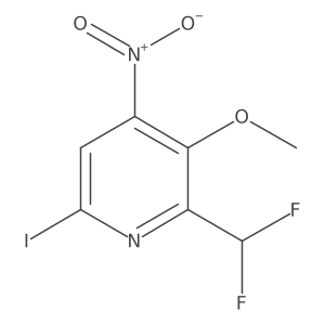 2-(Difluoromethyl)-6-iodo-3-methoxy-4-nitropyridine结构式