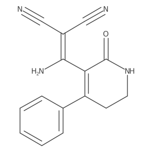 2-[Amino(1,2,5,6-tetrahydro-2-oxo-4-phenyl-3-pyridinyl)methylene]propanedinitrile Structure