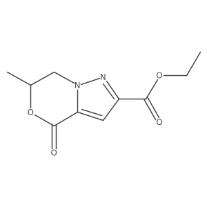 Ethyl 6-methyl-4-oxo-6,7-dihydro-4H-pyrazolo[5,1-c][1,4]oxazine-2-carboxylate结构式