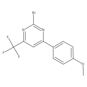 2-Bromo-6-(4-methoxyphenyl)-4-(trifluoromethyl)pyrimidine结构式
