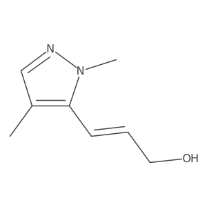3-(1,4-dimethyl-1H-pyrazol-5-yl)prop-2-en-1-ol结构式