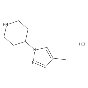 4-(4-Methyl-1H-pyrazol-1-yl)piperidine hydrochloride结构式