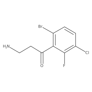 3-Amino-1-(6-bromo-3-chloro-2-fluorophenyl)propan-1-one结构式