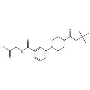 3-(4-t-Butoxycarbonyl-1-piperazinyl)benzoyl glycine Structure
