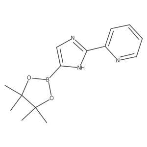 2-[5-(4,4,5,5-Tetramethyl-1,3,2-dioxaborolan-2-yl)-1H-imidazol-2-yl]pyridine Structure