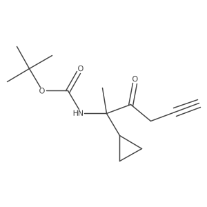 tert-butyl N-(2-cyclopropyl-3-oxohex-5-yn-2-yl)carbamate结构式