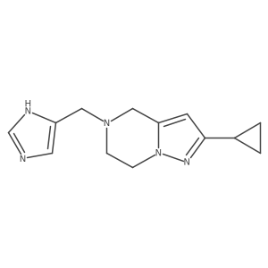 5-((1H-imidazol-4-yl)methyl)-2-cyclopropyl-4,5,6,7-tetrahydropyrazolo[1,5-a]pyrazine Structure