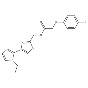 N-((3-(1-ethyl-1H-pyrrol-2-yl)-1,2,4-oxadiazol-5-yl)methyl)-2-(4-fluorophenoxy)acetamide结构式