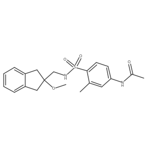 N-(4-(N-((2-methoxy-2,3-dihydro-1H-inden-2-yl)methyl)sulfamoyl)-3-methylphenyl)acetamide Structure