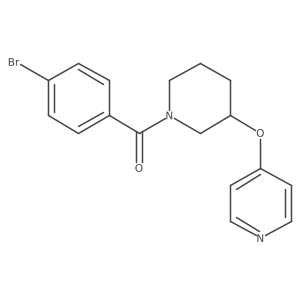 (4-Bromophenyl)(3-(pyridin-4-yloxy)piperidin-1-yl)methanone Structure